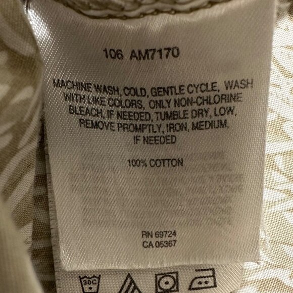 Columbia XCO Mens Size XL Tan Fish Print Button Down Short Sleeve Shirt - Picture 11 of 11